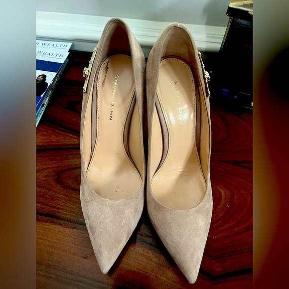 Steven Dann - real suede - beige leather pumps - size 8.5 - made in Italy - Picture 2 of 4